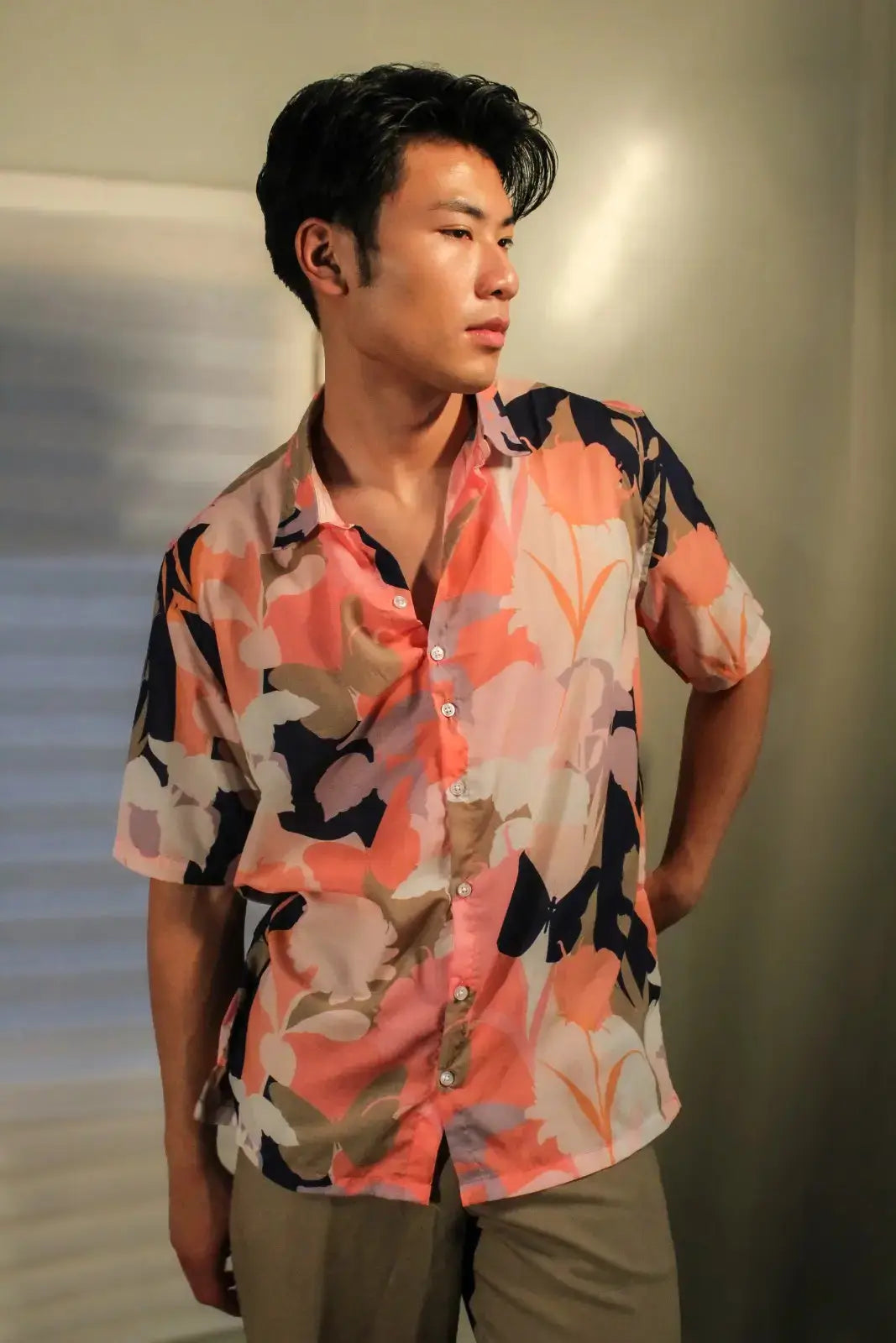 Cotton Shirts For Men Japan Silk - Butterfly Quest - Oddlee