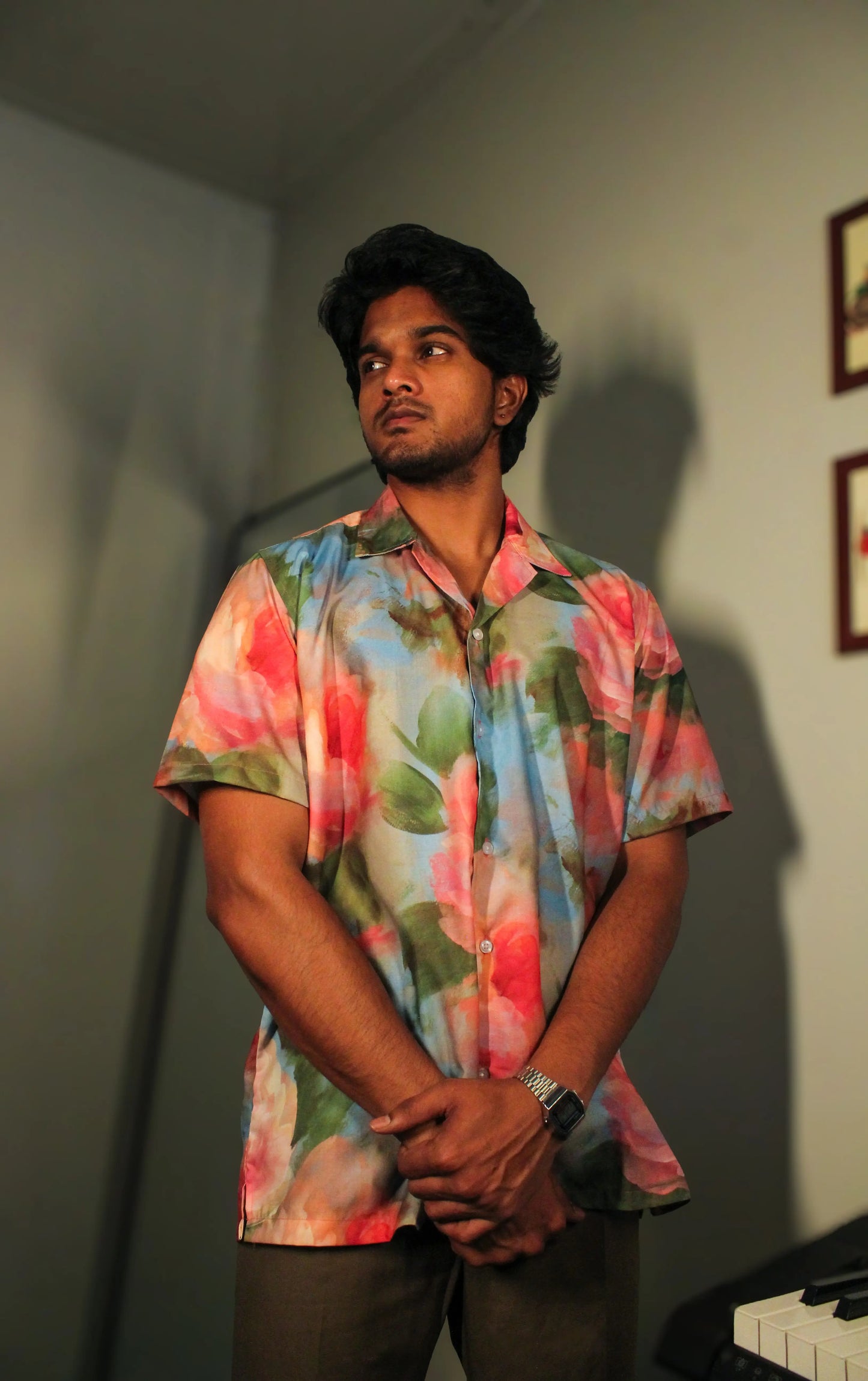 Half Shirt For Men Cuban Collar - Rosy Waters Divine Clothing Co