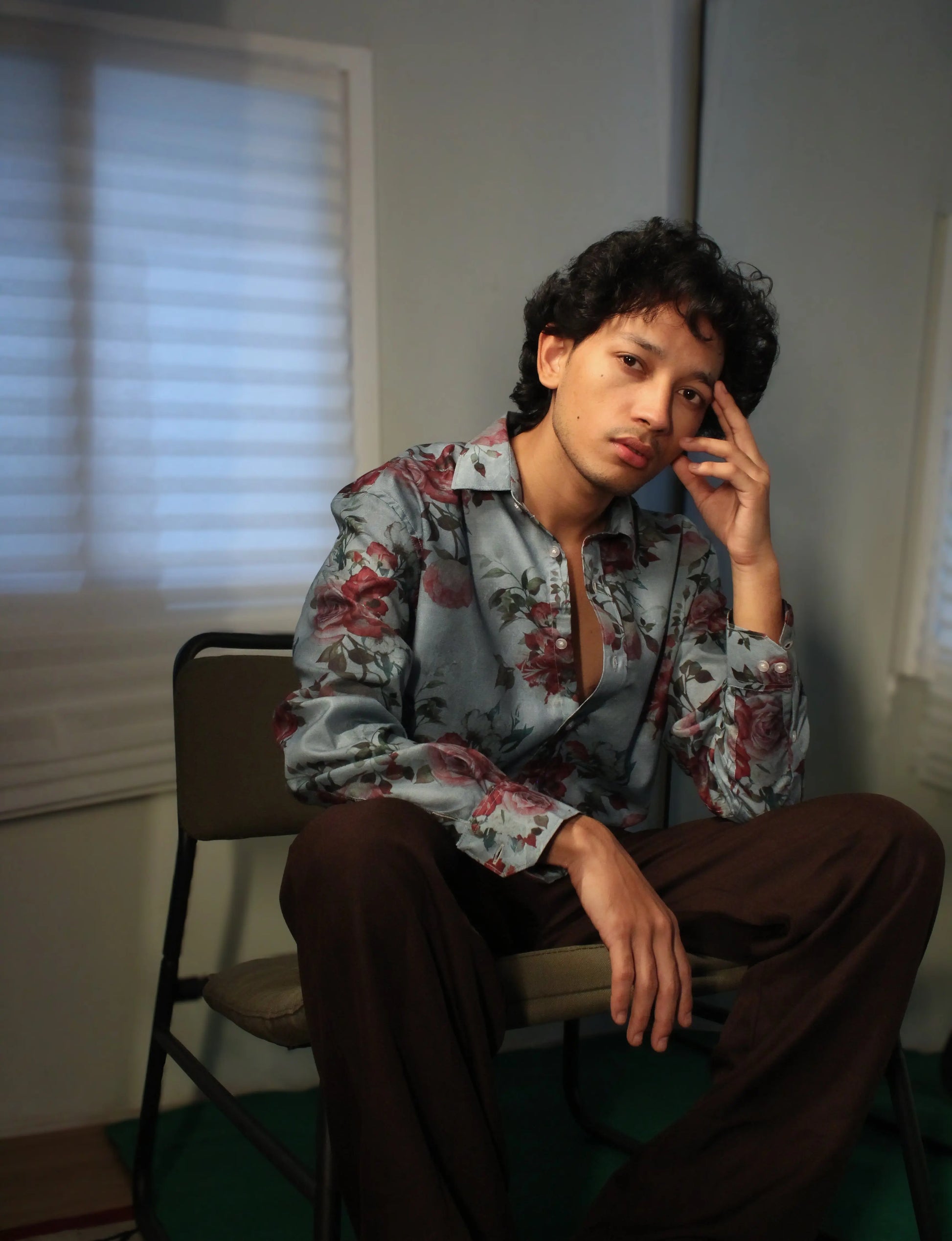 Moonlit Rose - Relaxed Fit Mens Linen Shirts Divine Clothing Co