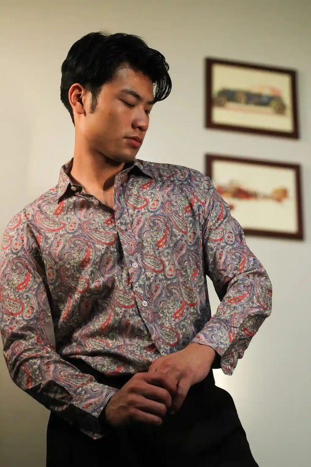 Cotton Shirts For Men Full Sleeve - Parsley Dream - Oddlee